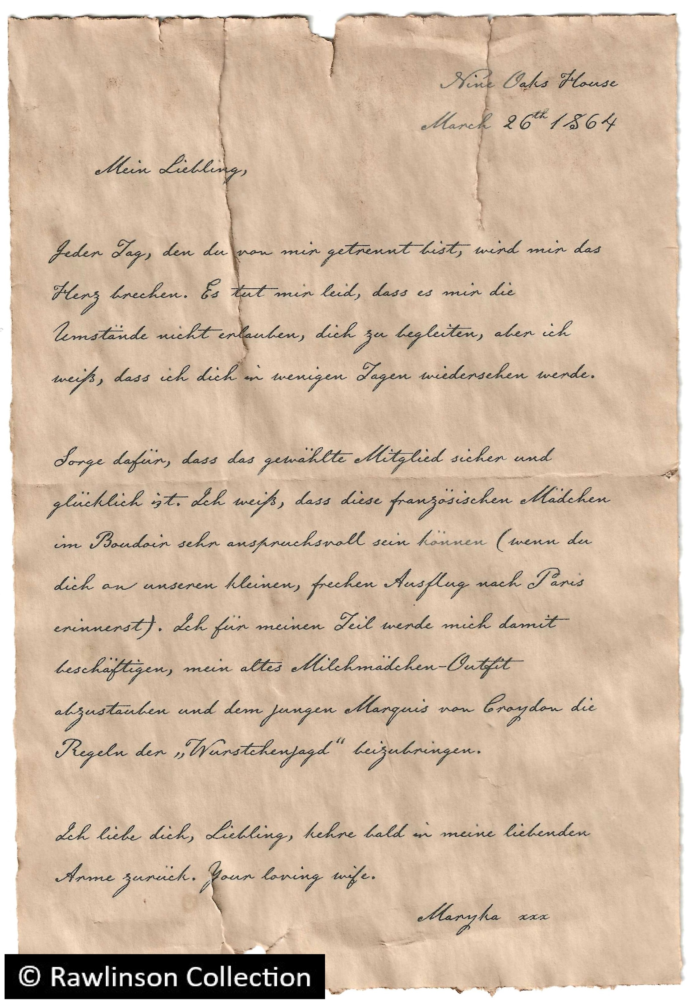 Letter from Maryka, 1864